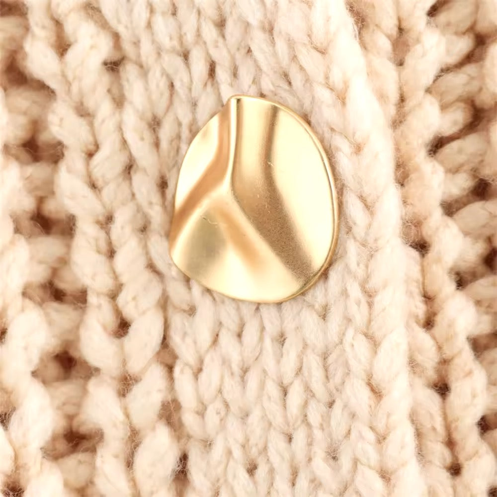 CARDIGAN EN MAILLE À BOUTONS DORÉS