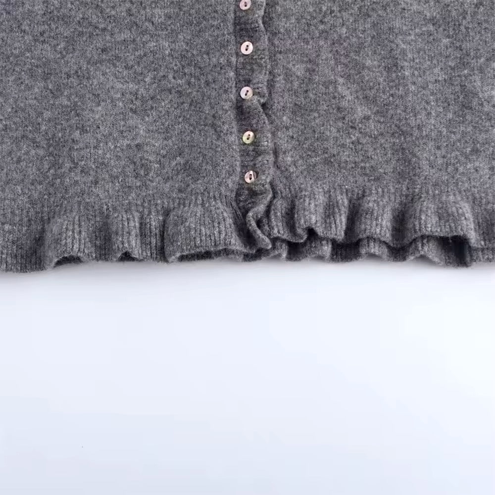 VESTE BOUTONNÉE EN LAINE DOUCE