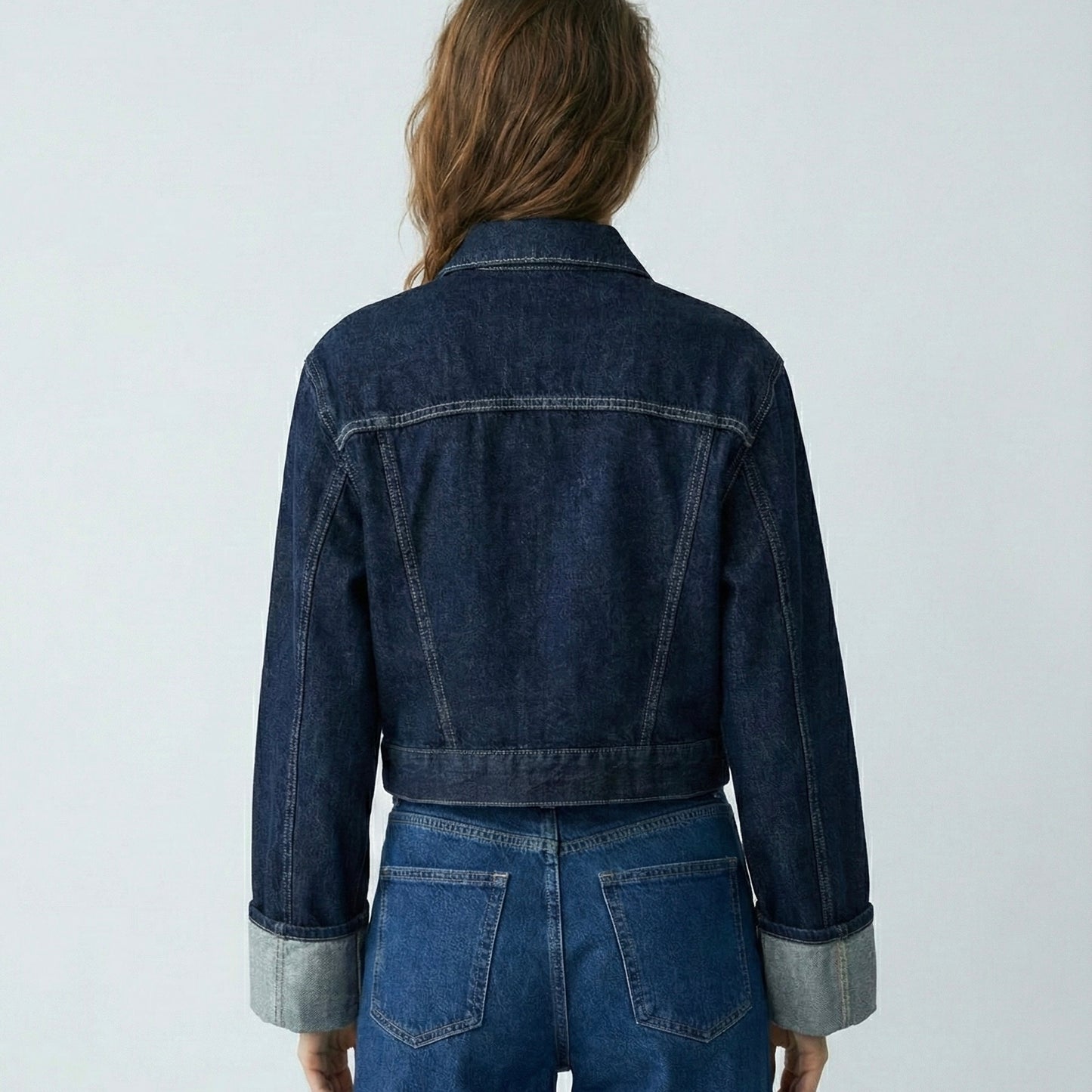 Giacca di jeans con orli