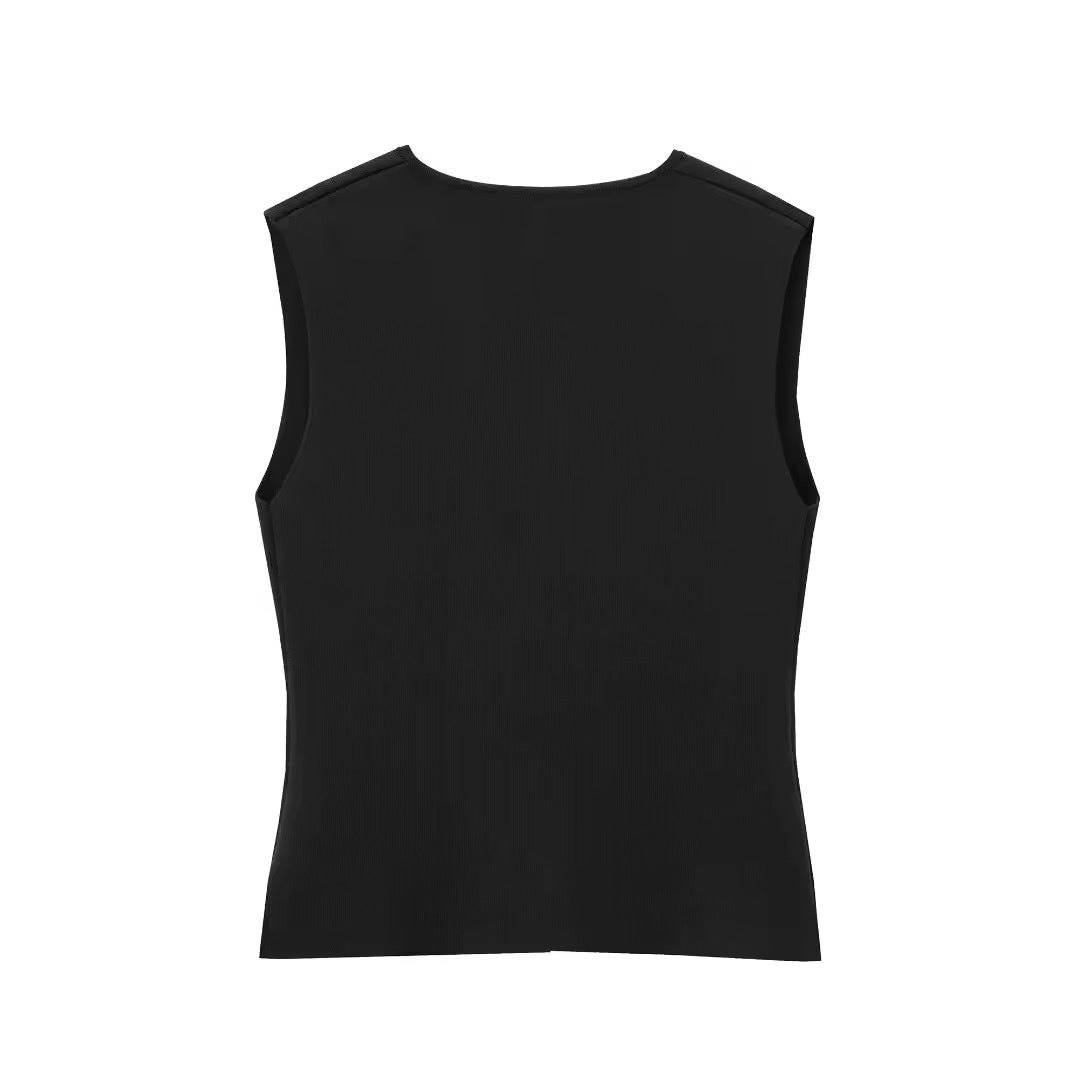 GILET SANS MANCHE EN TRICOT