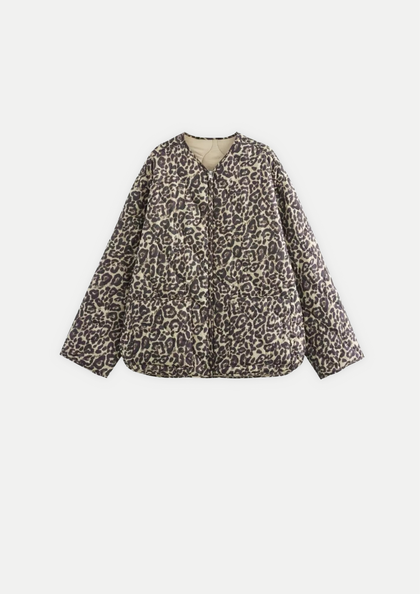 VESTE MATELASSÉE IMPRIMÉ LÉOPARD