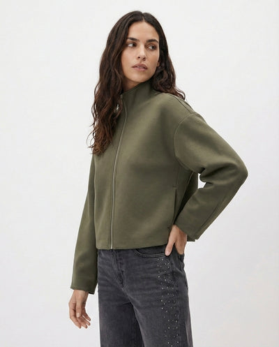 VESTE ZIPPÉE À COL MONTANT