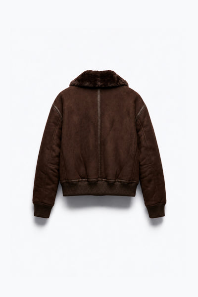 BLOUSON BOMBER DOUBLÉ FOURRURE