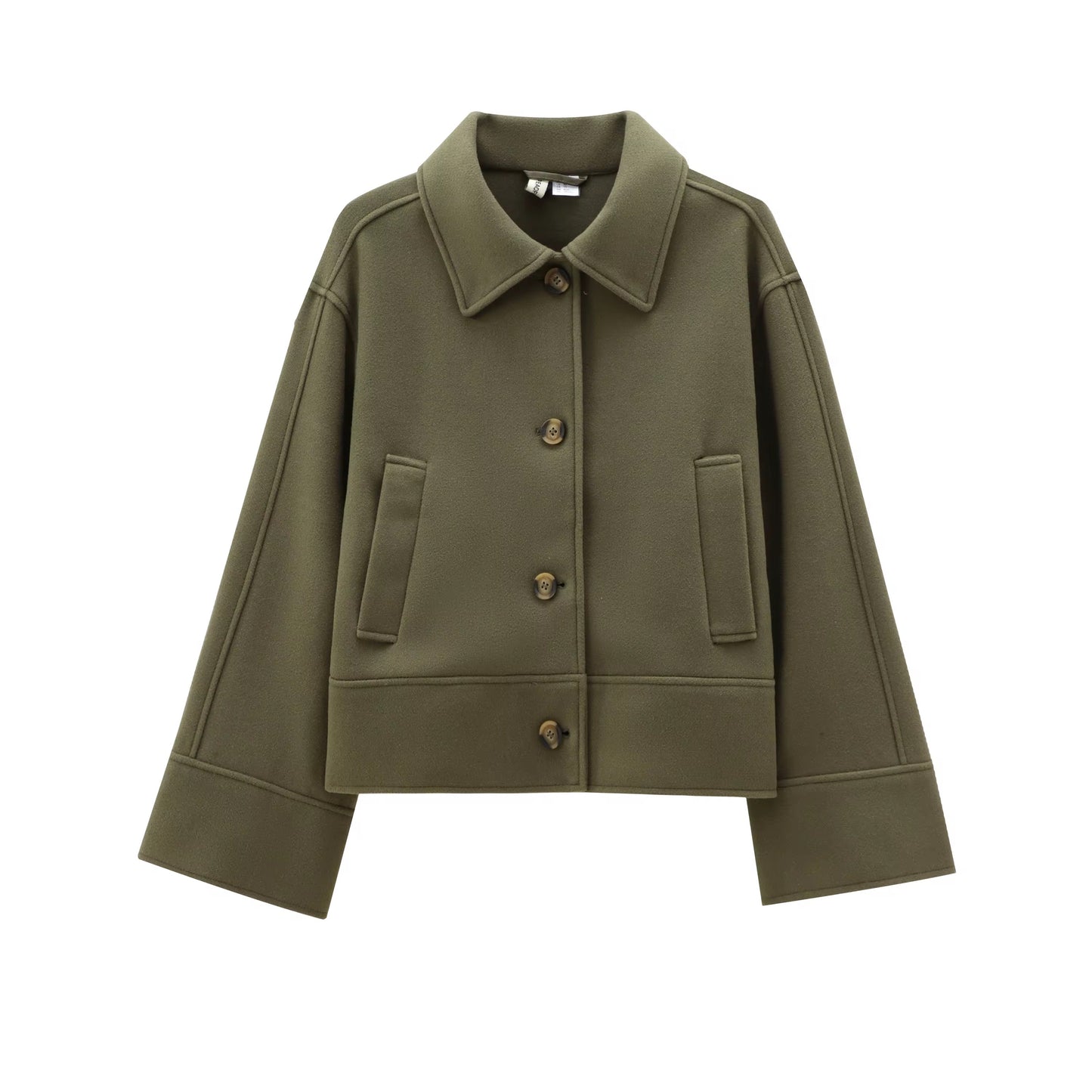 VESTE COURTE EFFET LAINE MÉLANGÉE