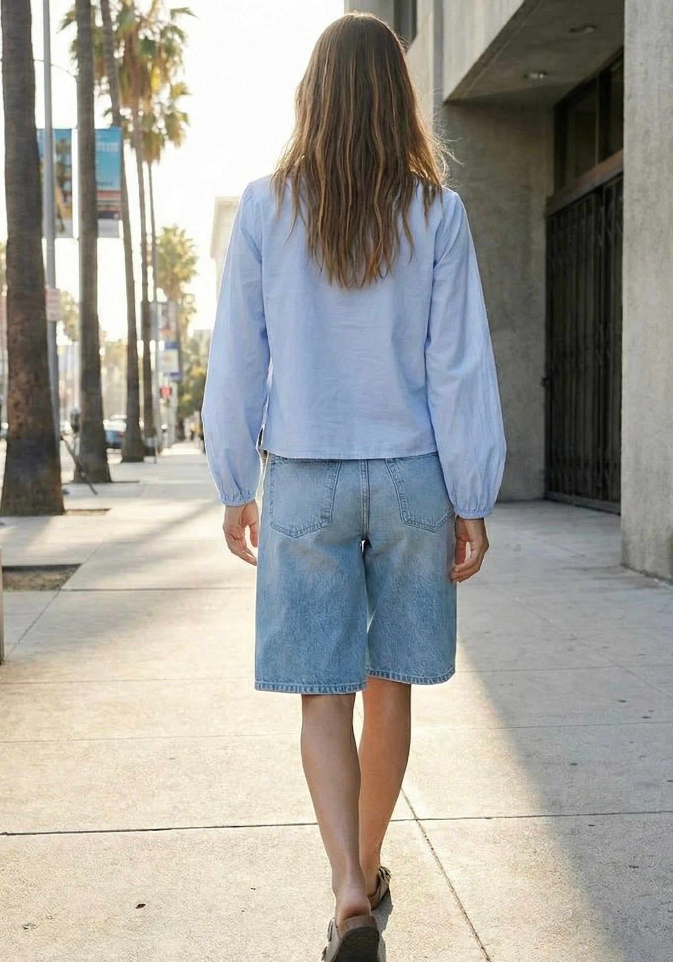 CHEMISE COL OFFICIER MANCHES BOUFFANTES