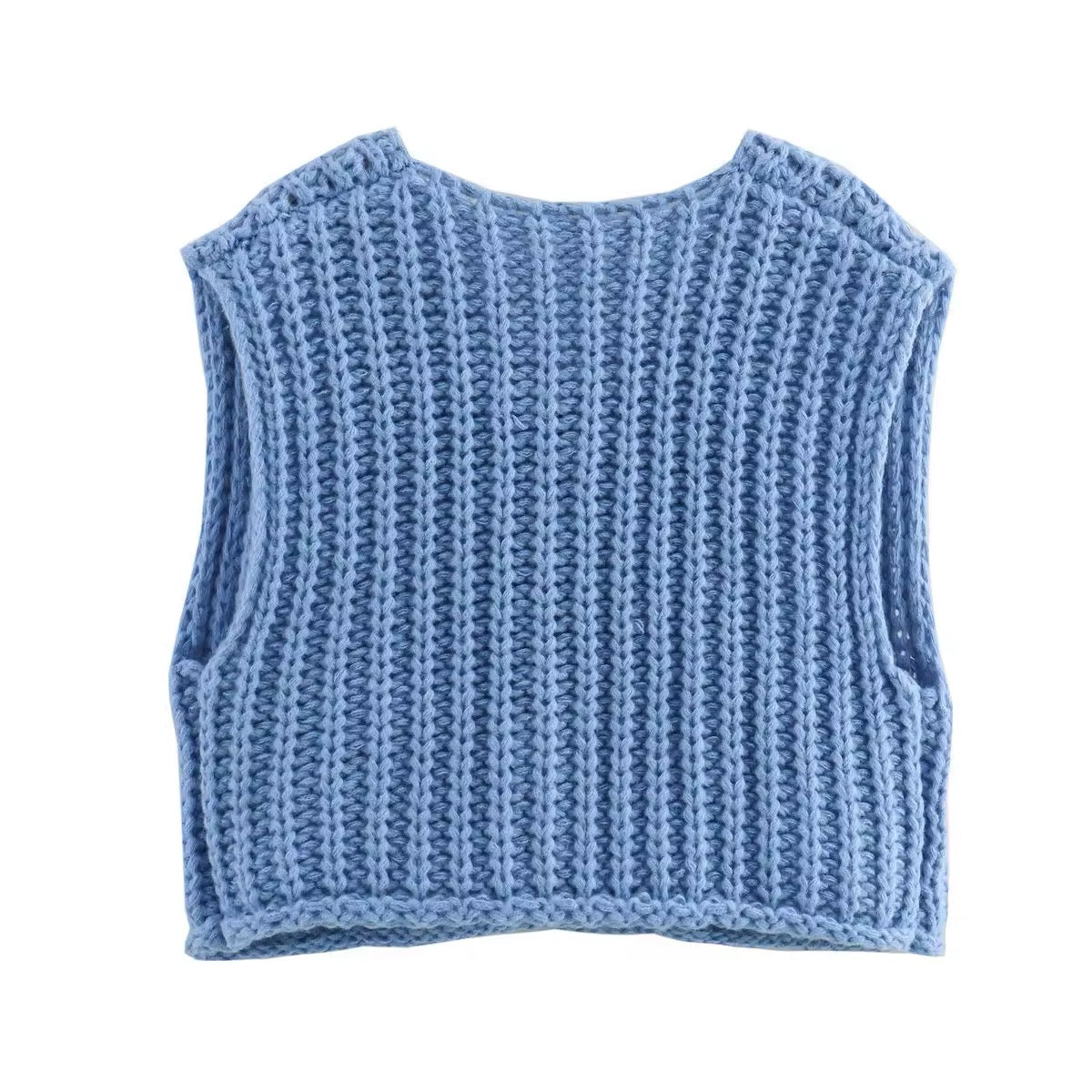 GILET IN MAGLIA CON BOTTONI ORO