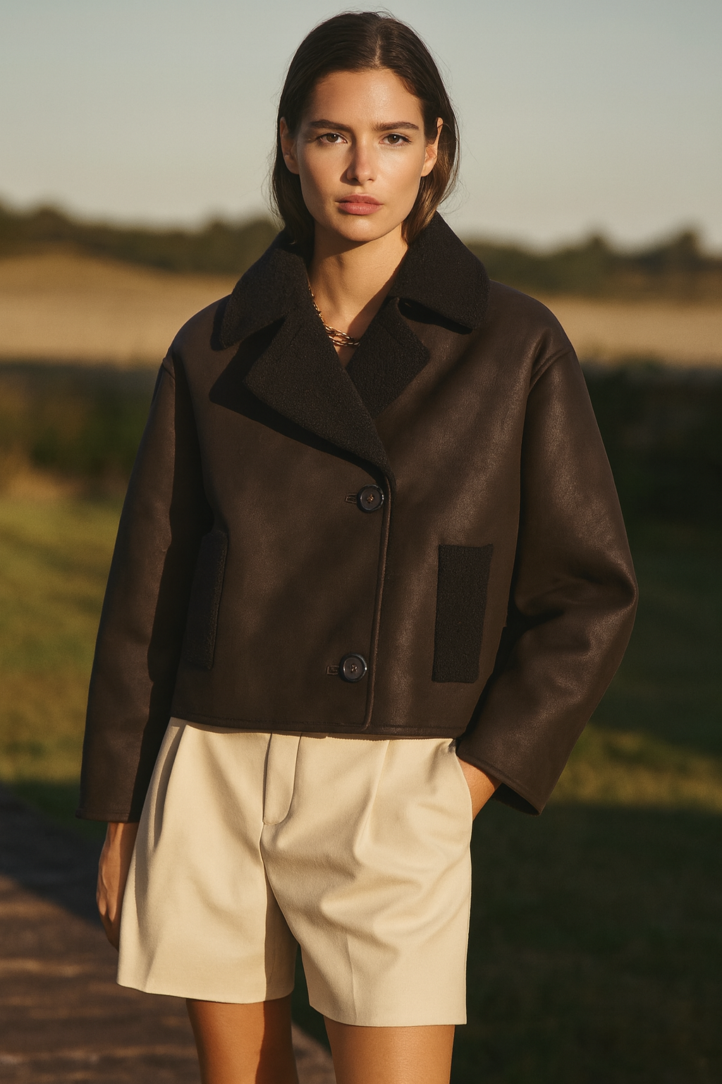 VESTE VINTAGE EN CUIR PU
