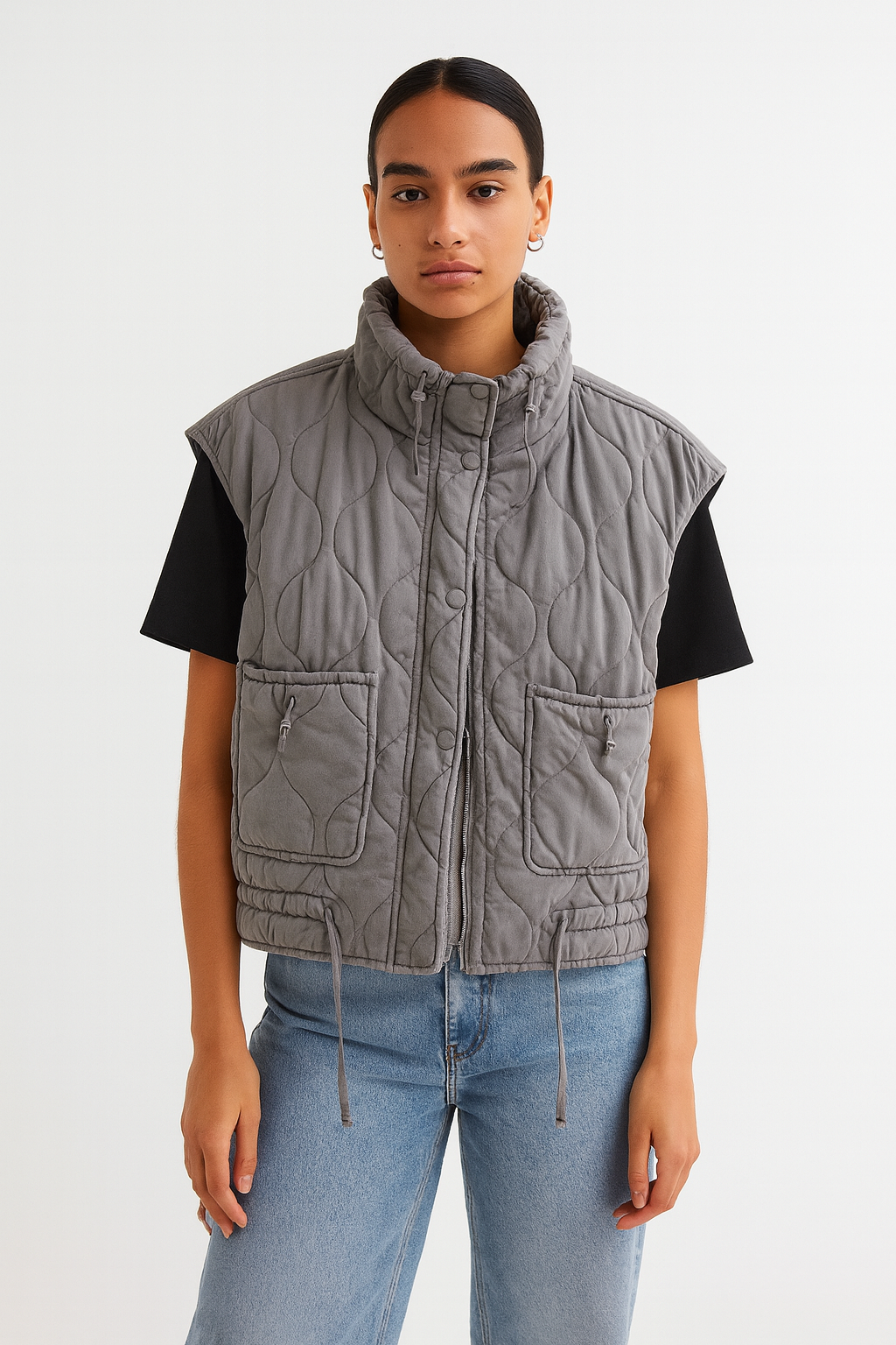 GILET TRAPUNTATO SENZA MANICHE