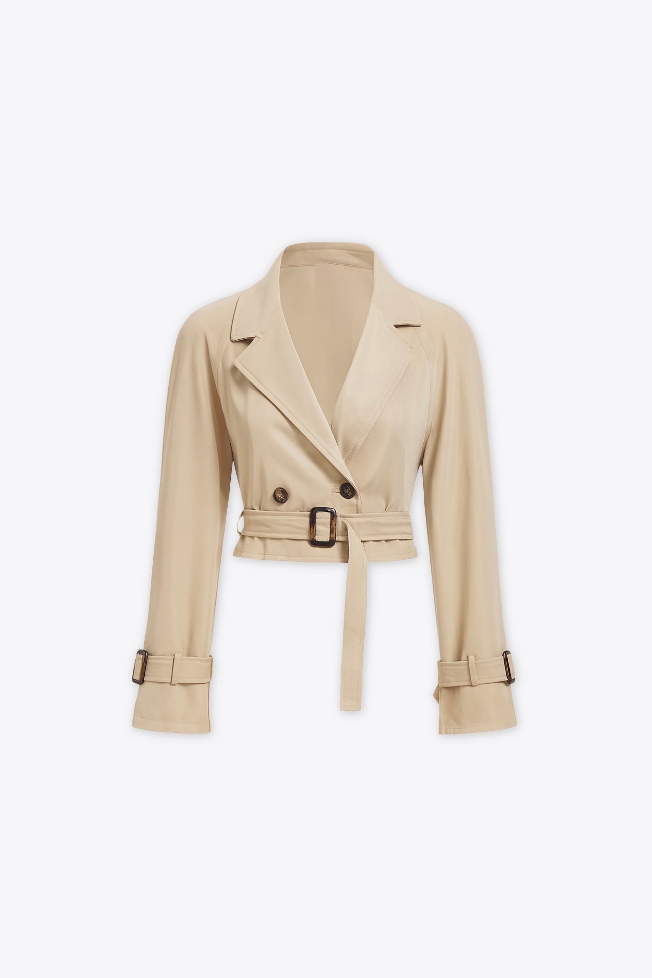 VESTE COURTE À CEINTURE BOUCLÉE