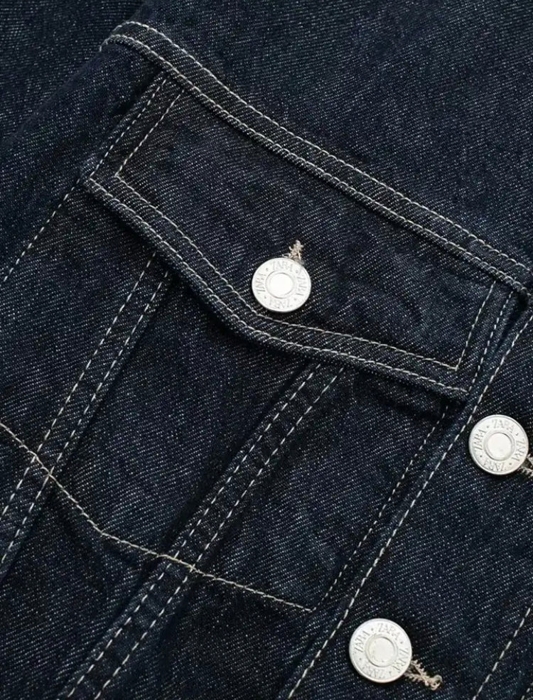 VESTE COURTE EN DENIM STRUCTURÉ