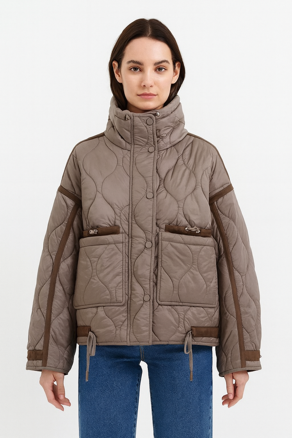 VESTE MATELASSÉE À CORDONS AJUSTABLES