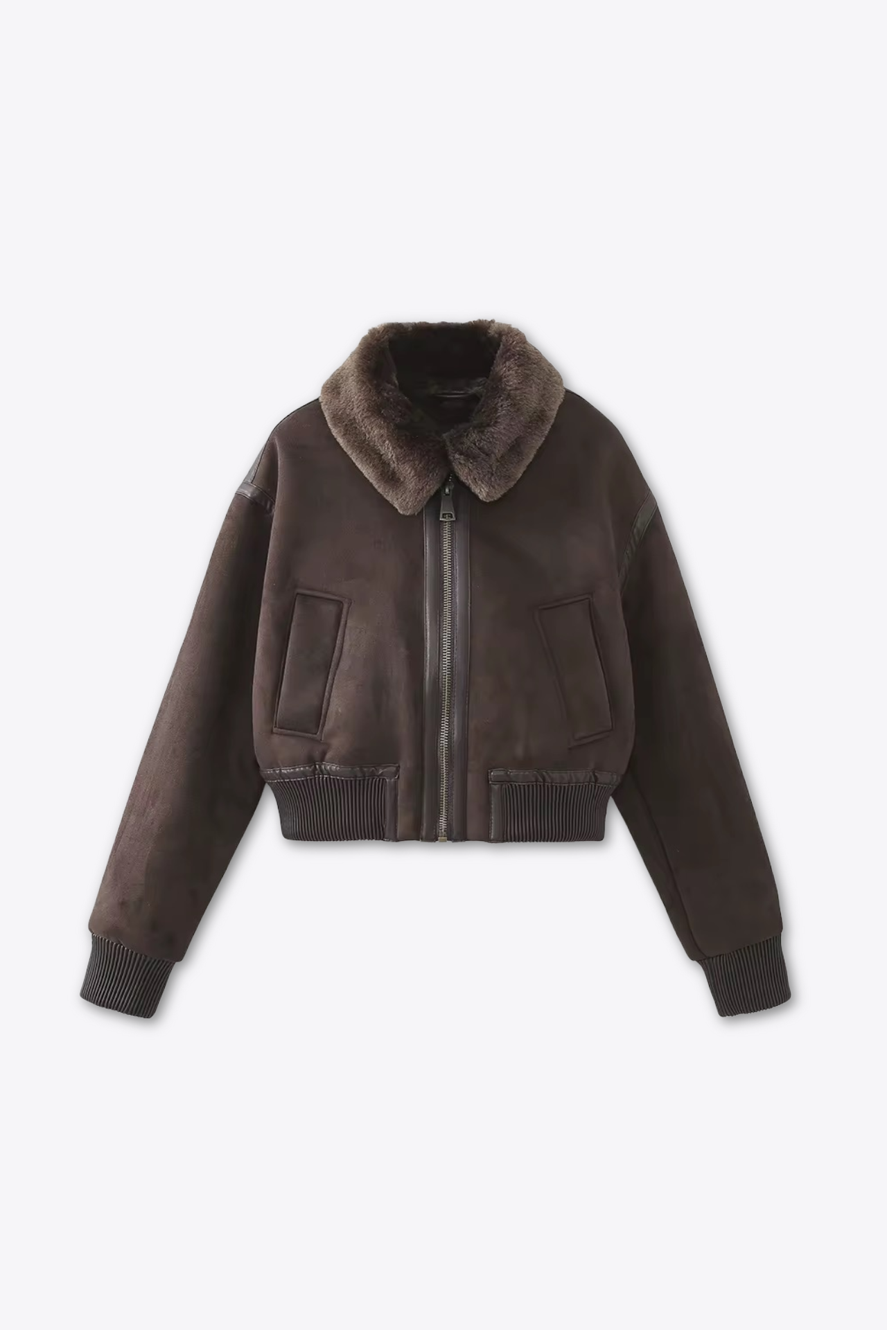 BLOUSON BOMBER DOUBLÉ FOURRURE