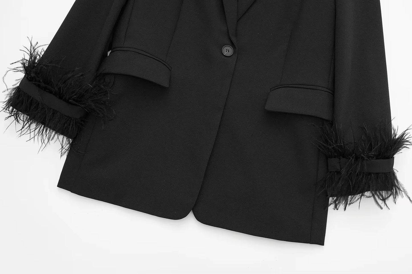 Black satin blazer • Women