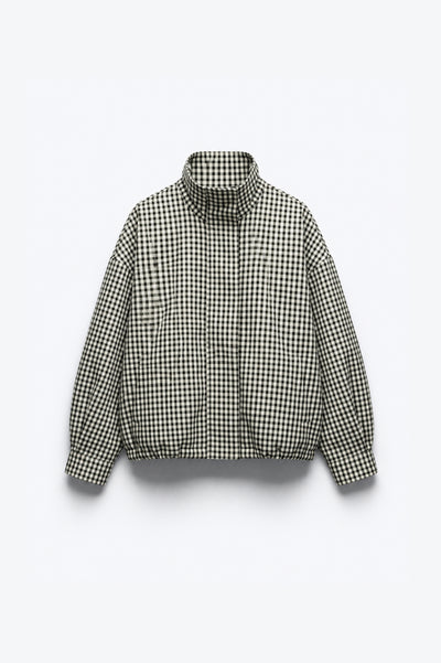 VESTE COURTE À CARREAUX VICHY