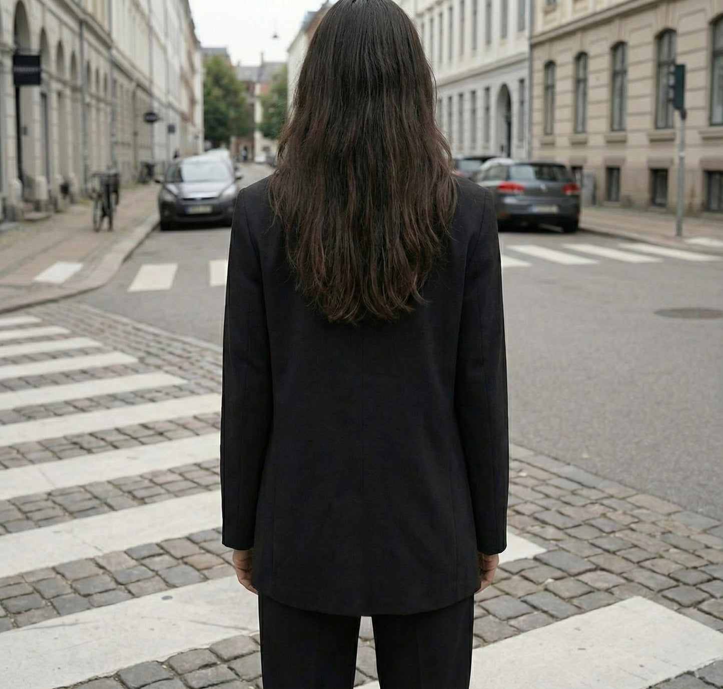 VESTE TAILLEUR DROITE À SIMPLE BOUTONNAGE