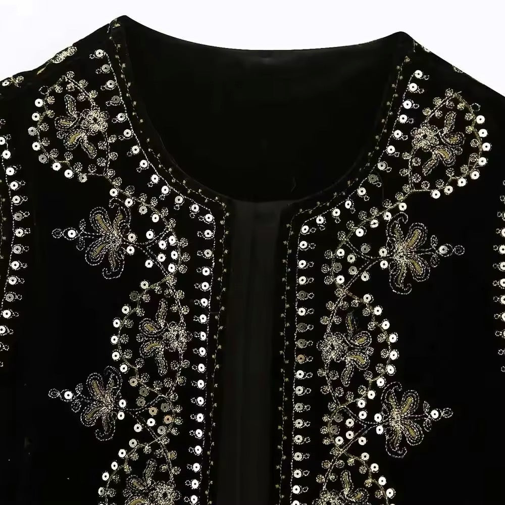 GILET SENZA MANICHE RICAMATO