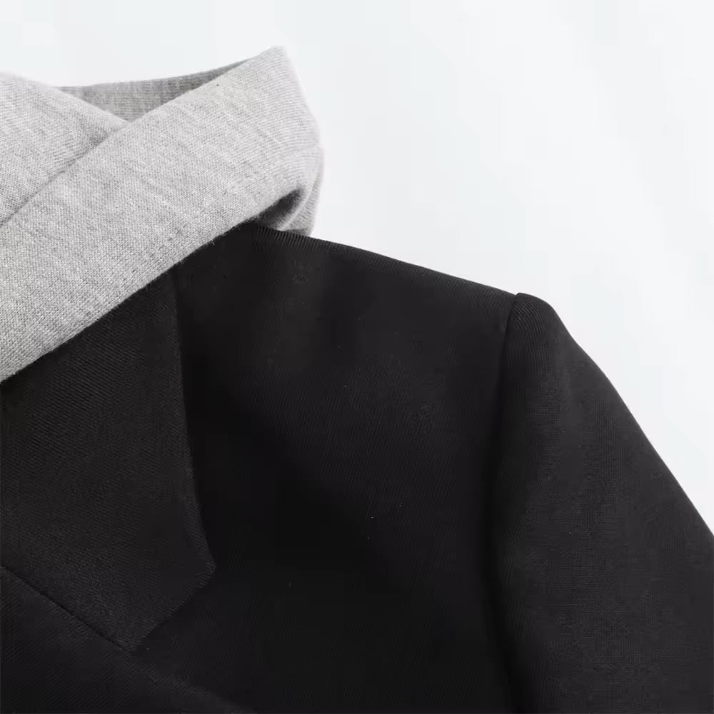 BLAZER CON CAPPUCCIO E ZIP