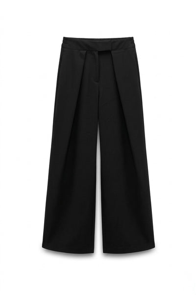 PANTALON LARGE À PLIS