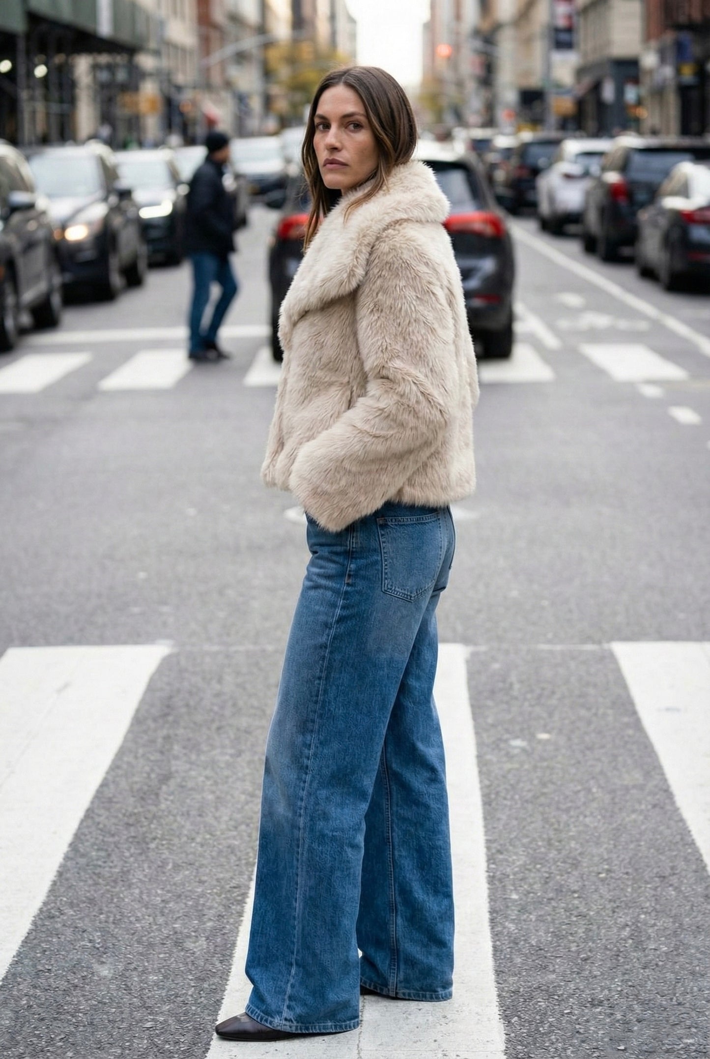 VESTE EFFET FOURRURE