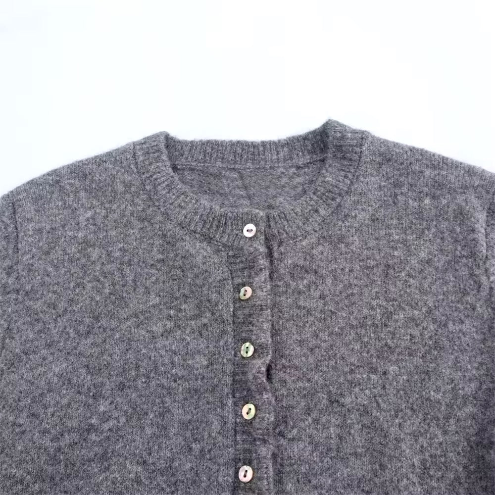 VESTE BOUTONNÉE EN LAINE DOUCE