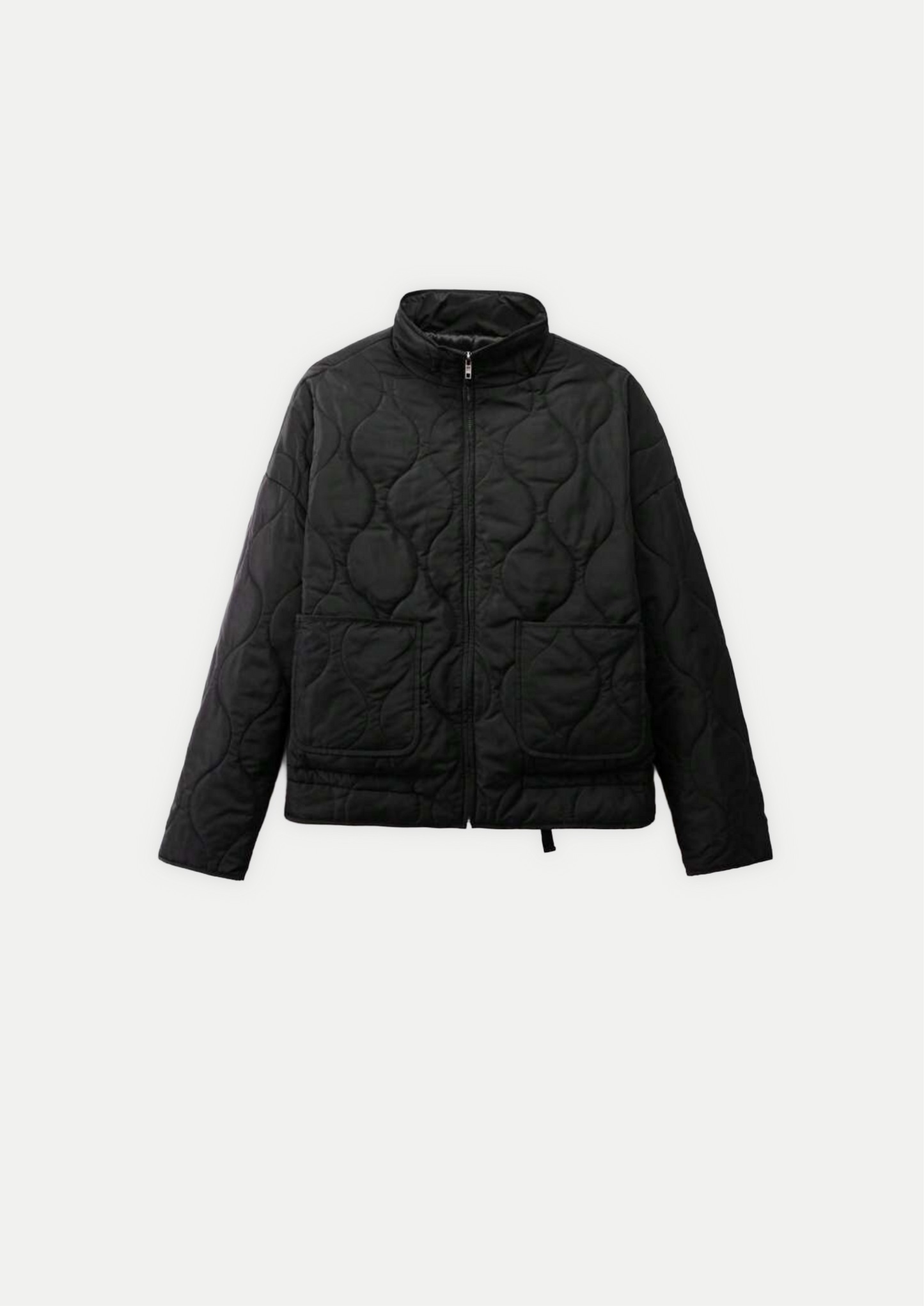 BLOUSON MATELASSÉ ZIPPÉ À POCHES PLAQUÉES