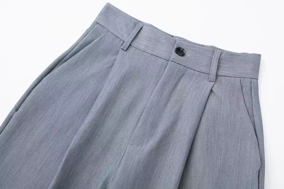 PANTALON TAILLE HAUTE COUPE LARGE