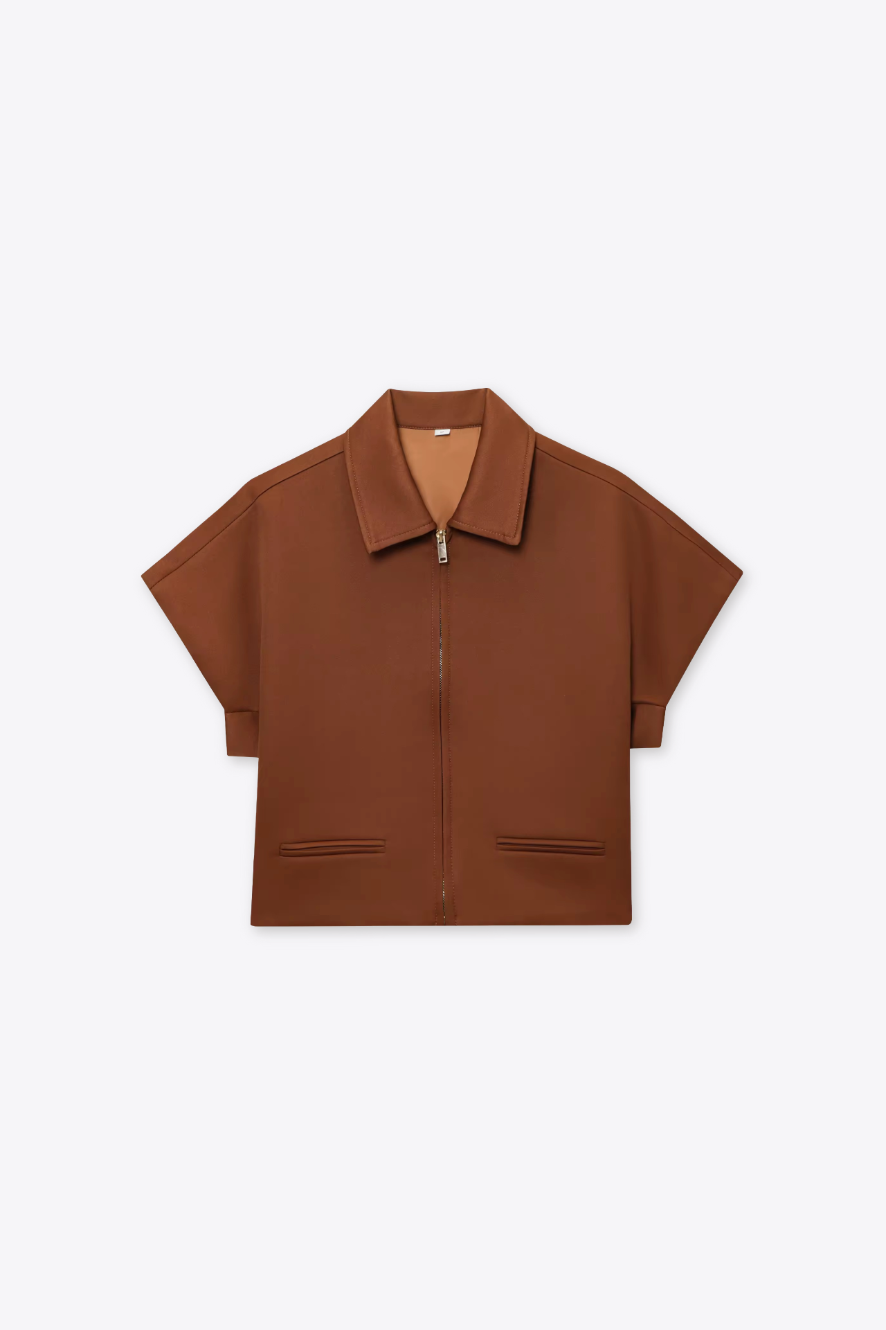 VESTE COURTE À COL REVERS