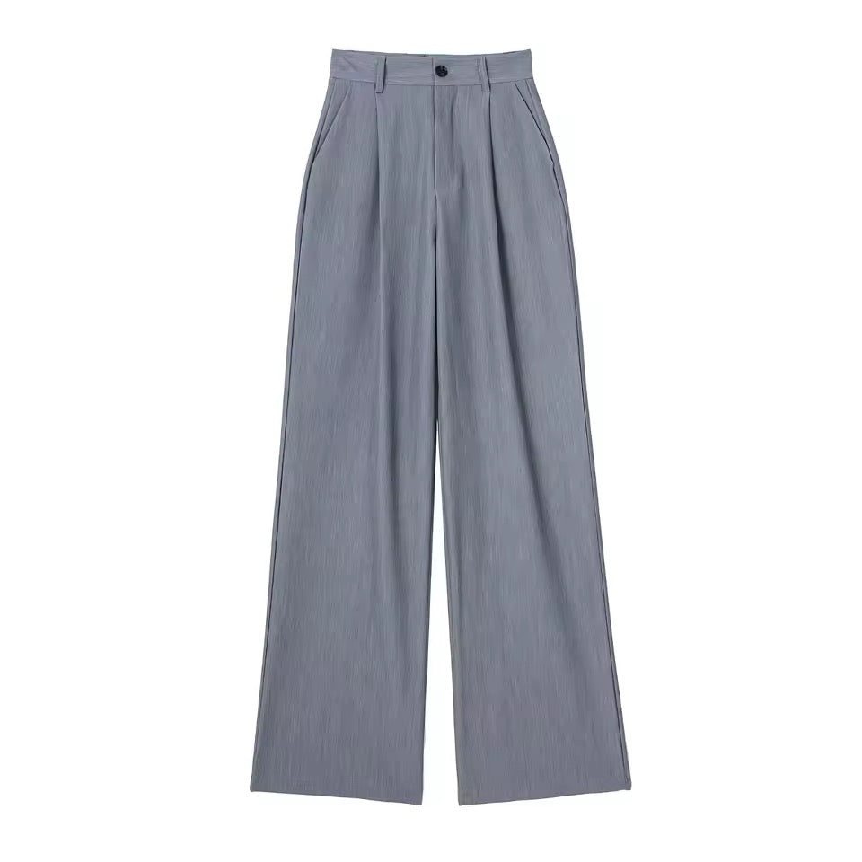 PANTALON TAILLE HAUTE COUPE LARGE