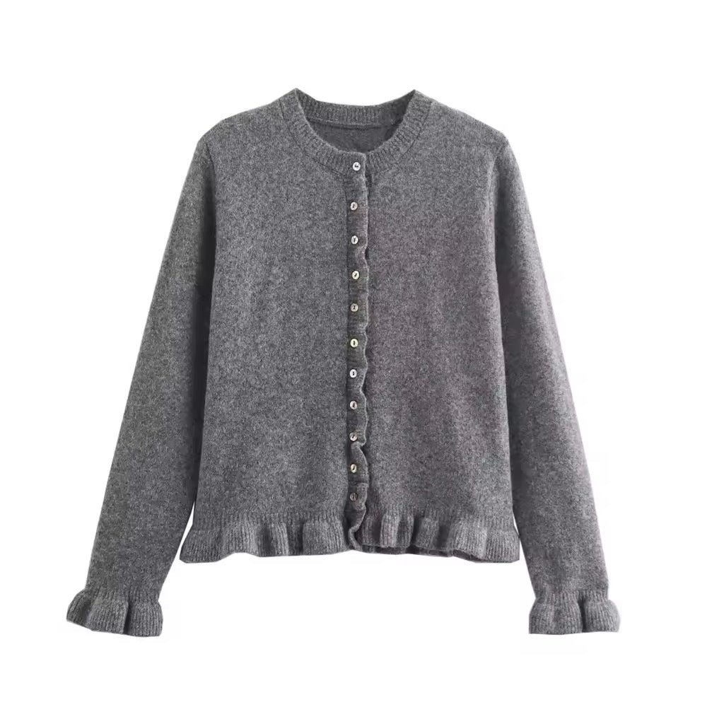 VESTE BOUTONNÉE EN LAINE DOUCE