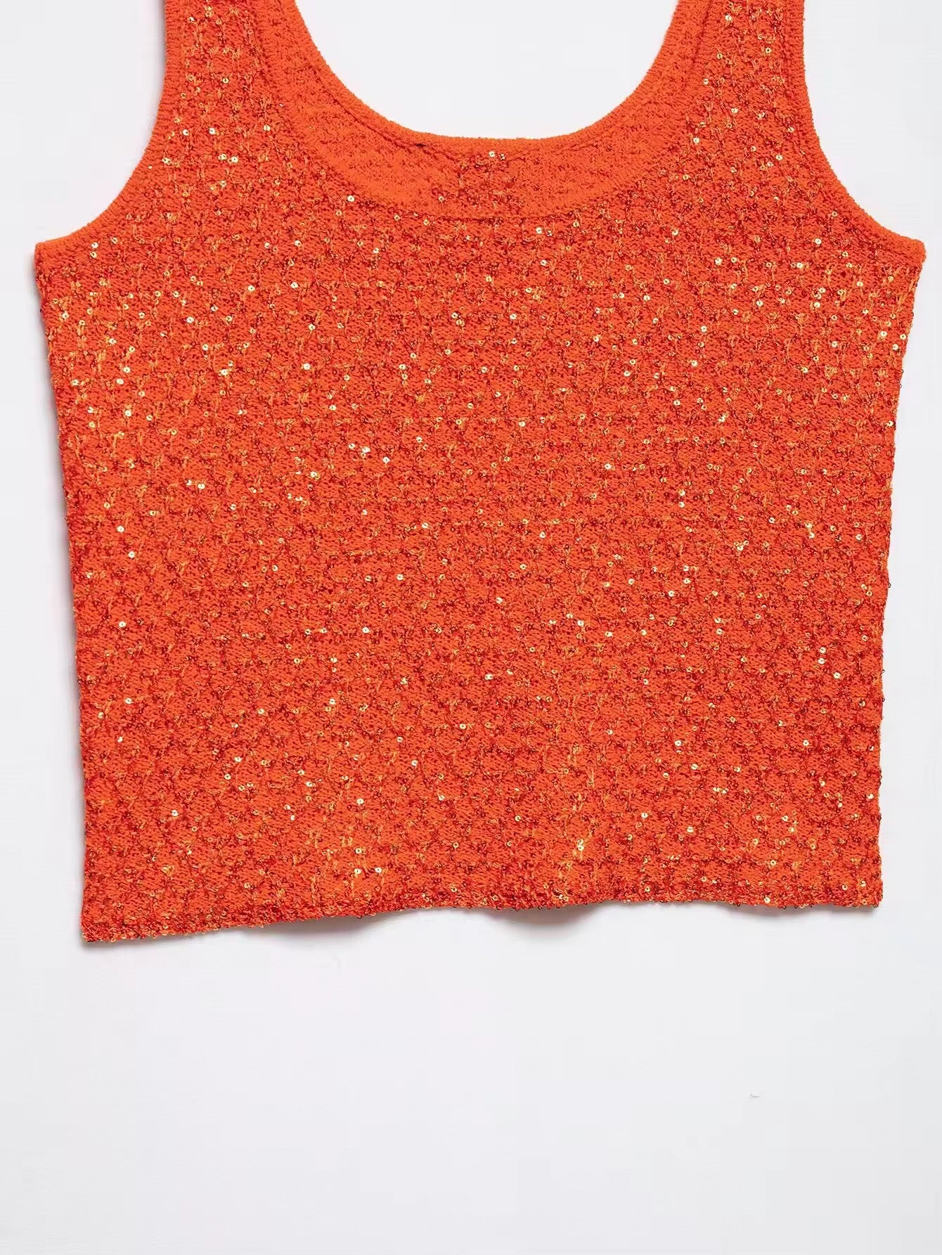 TOP EN MAILLE À SEQUINS