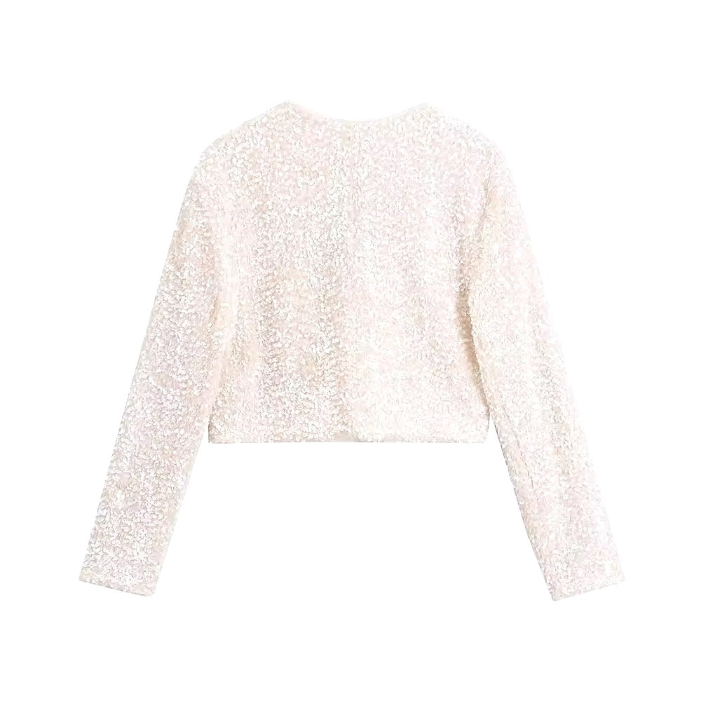 Giacca corta con paillettes • Donna