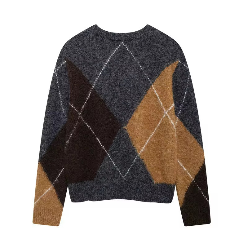 PULL MOTIF ARGYLE DÉSTRUCTURÉ