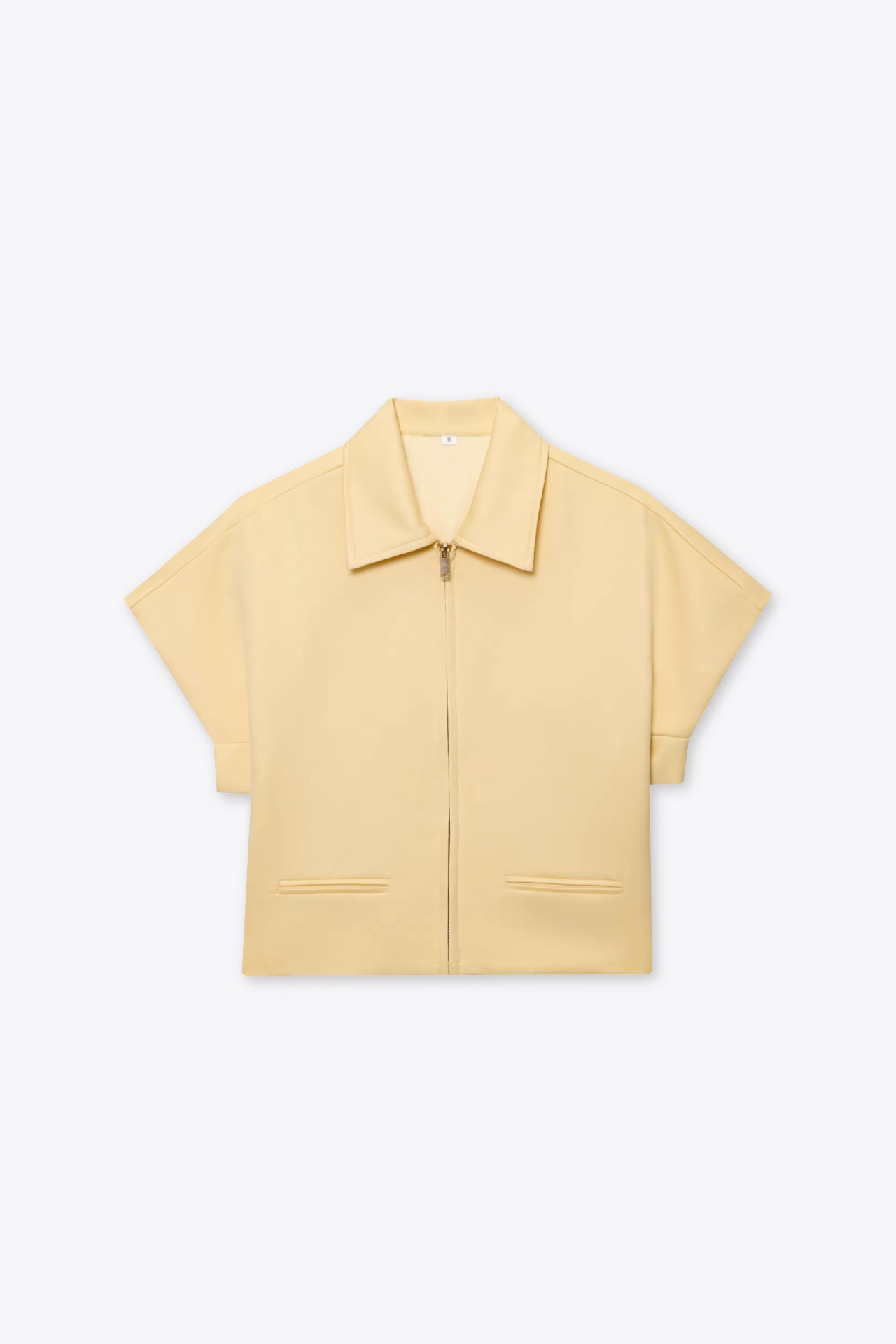 VESTE COURTE À COL REVERS
