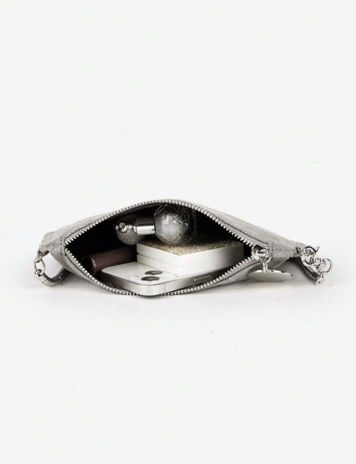 POCHETTE MÉTALLIQUE EN CUIR PU