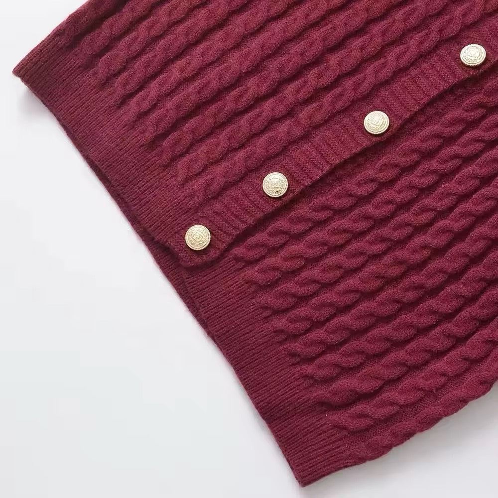 CARDIGAN EN MAILLE TORSADÉE