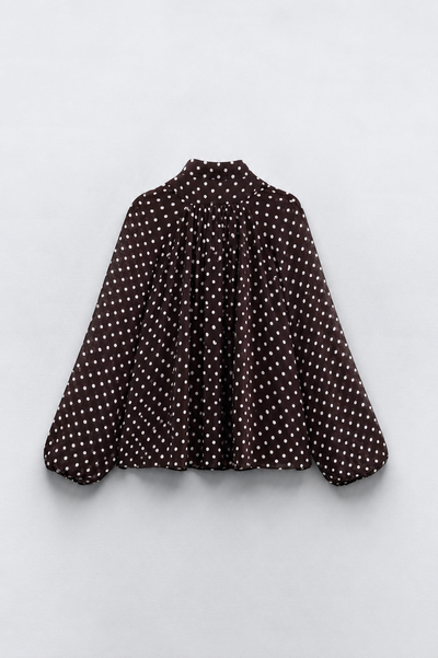 BLOUSE AMPLE À MOTIF POIS