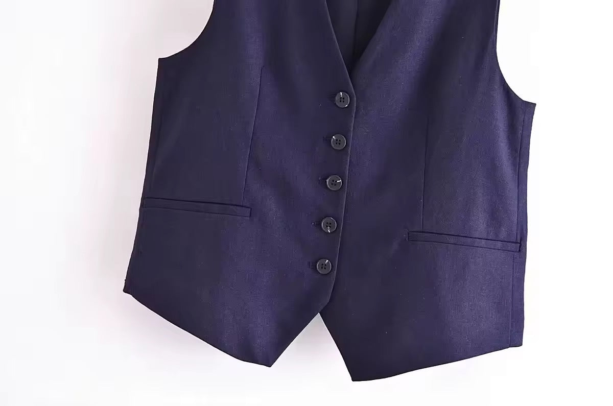 GILET DE COSTUME STRUCTURÉ