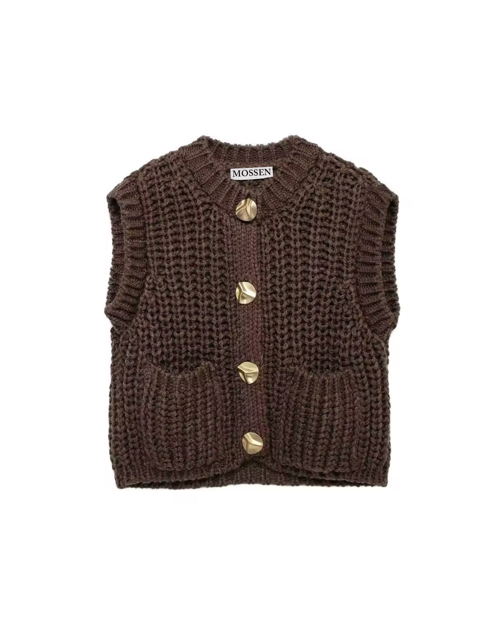 CARDIGAN EN TRICOT SANS MANCHES