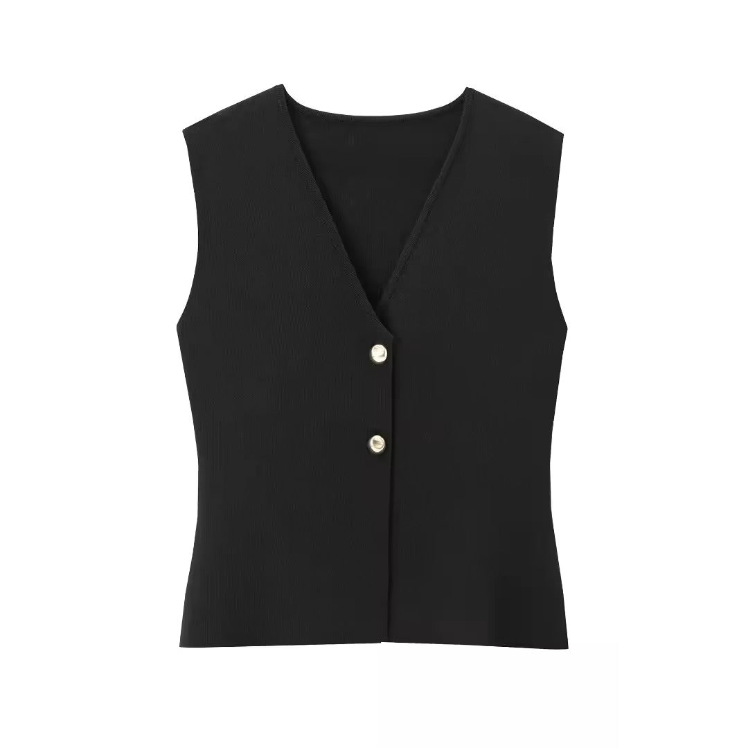 GILET SANS MANCHE EN TRICOT