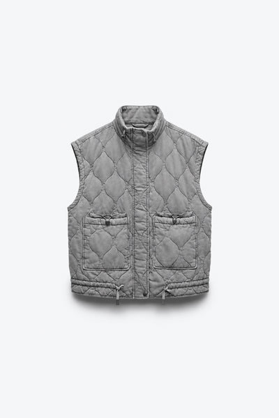 GILET MATELASSÉ STRUCTURÉ À LIENS