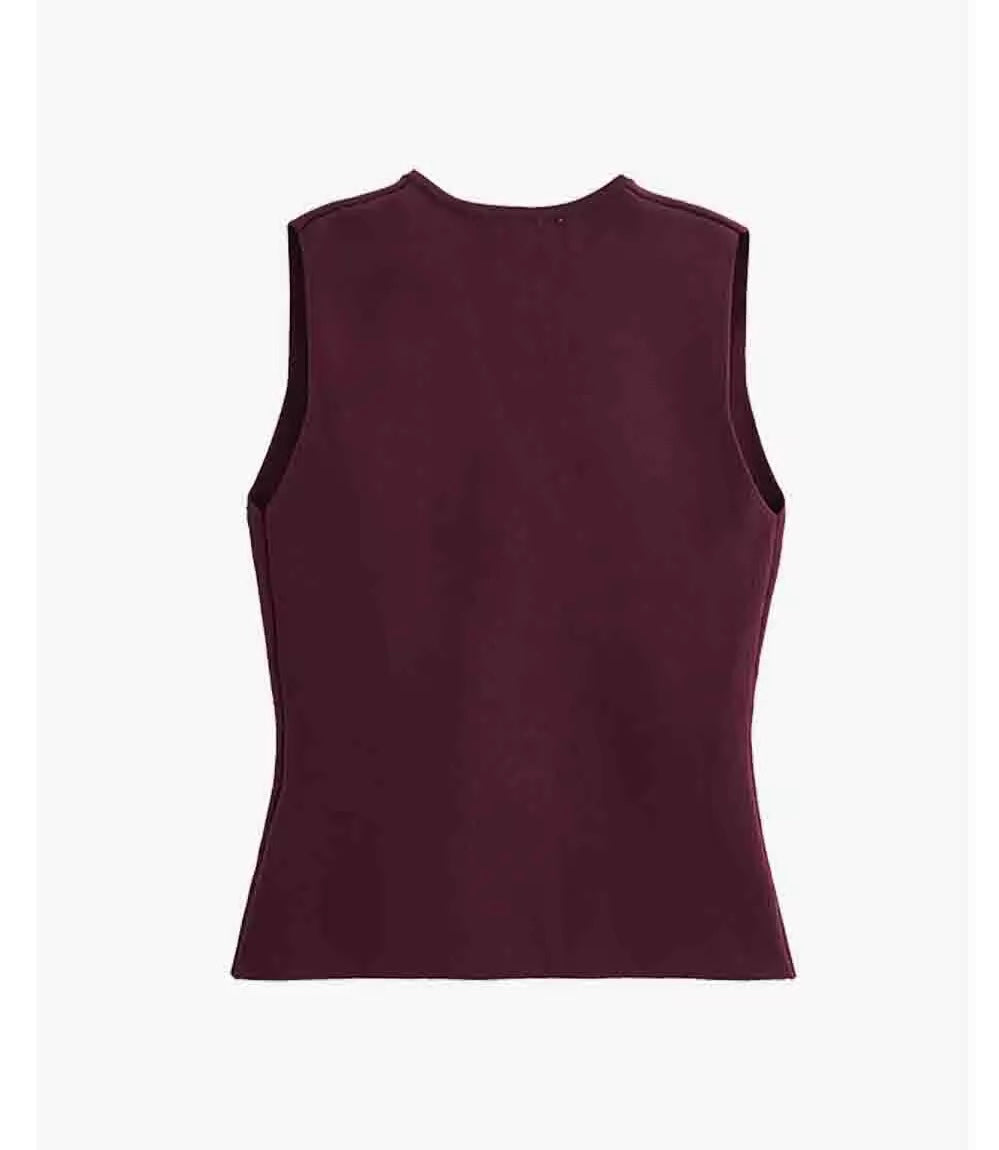 GILET ATTACCATO CON BOTTONI ORO