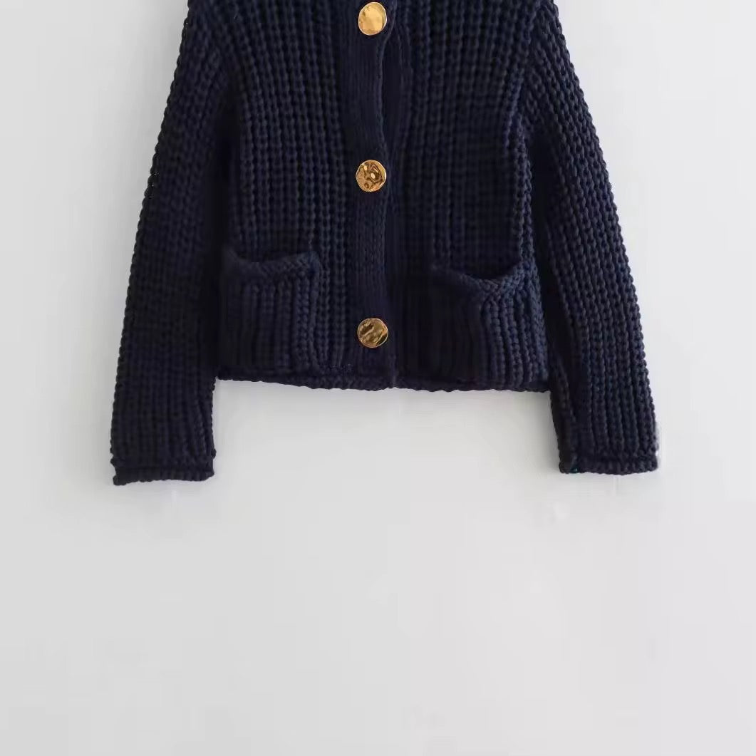 CARDIGAN STRUCTURÉ À BOUTONS DORÉS