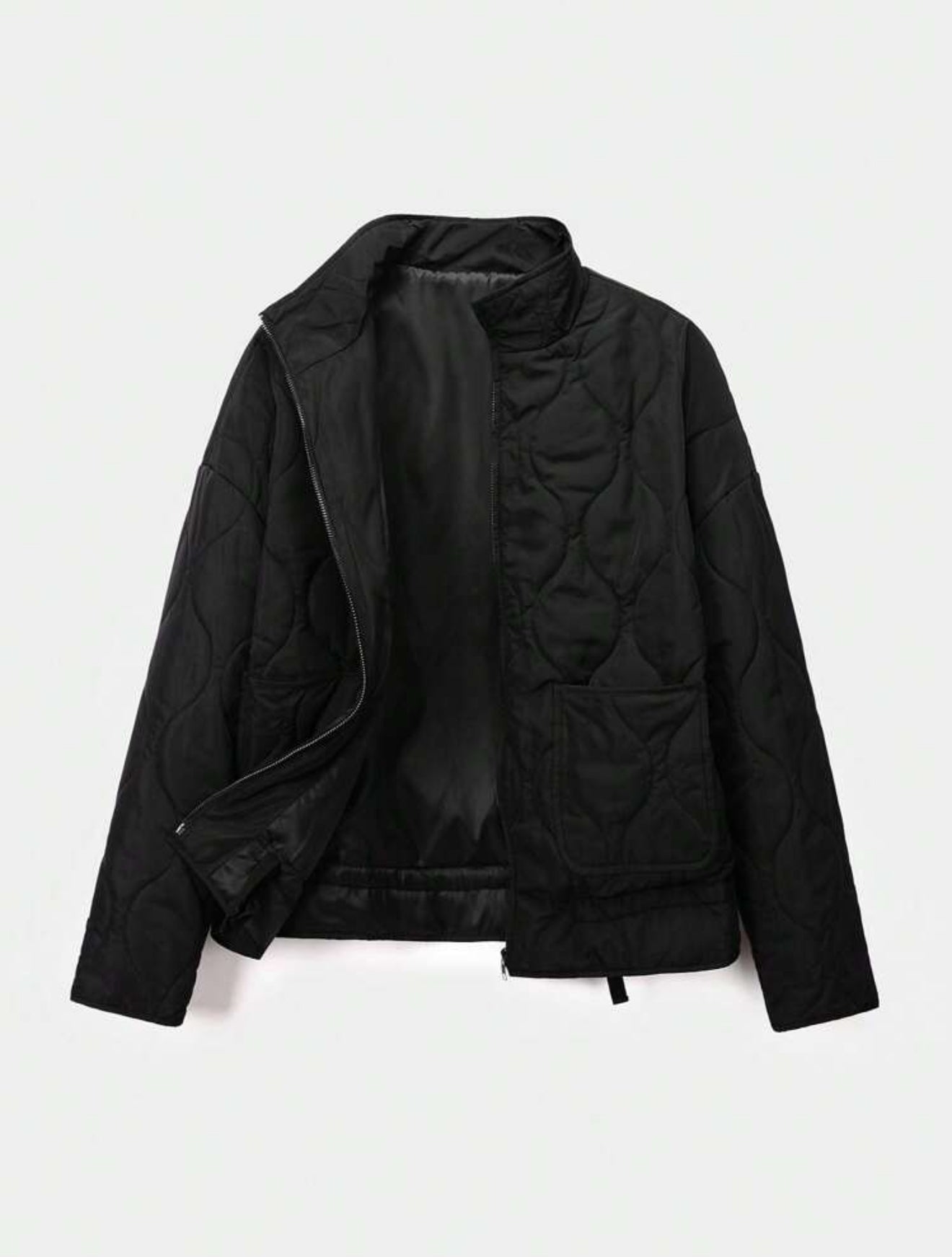 BLOUSON MATELASSÉ ZIPPÉ À POCHES PLAQUÉES