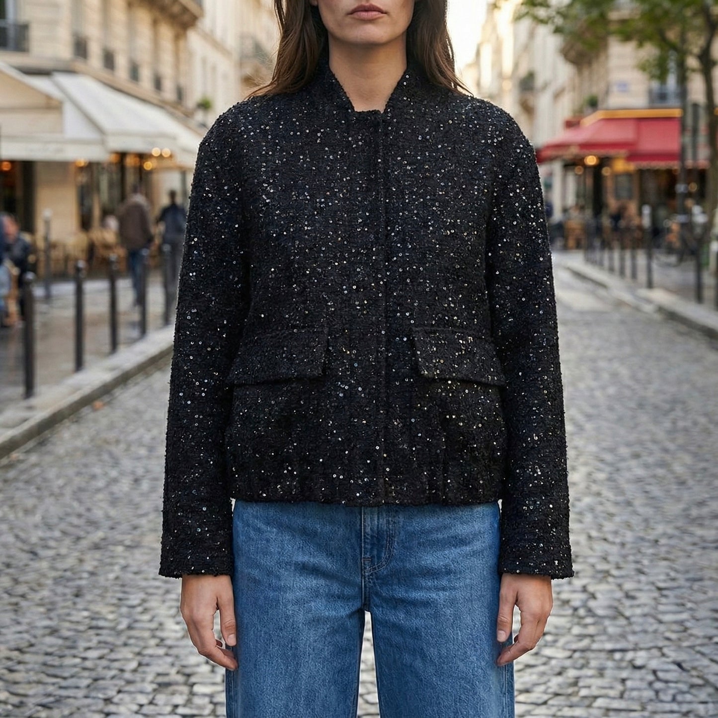 BLOUSON À PAILLETTES