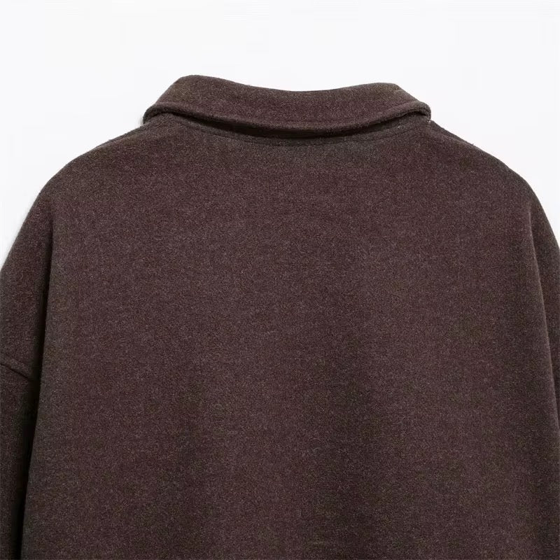 GIACCA CON ZIP E COLLO A REVERS