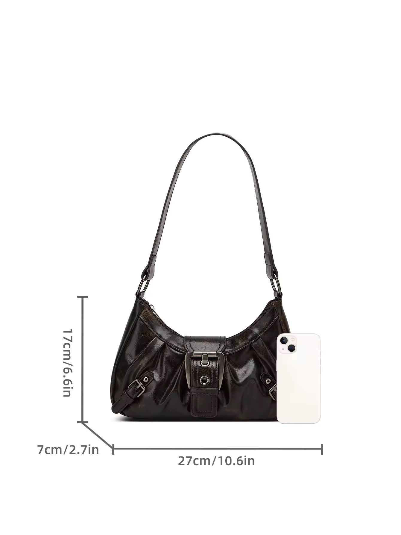 Borsa chic con fibbia in metallo