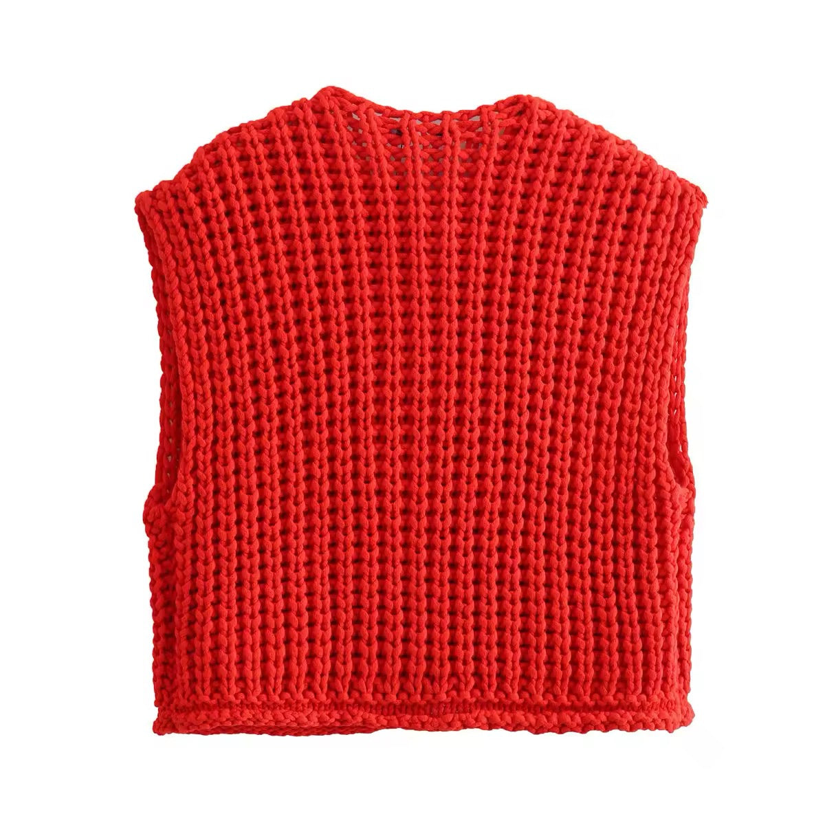 GILET IN MAGLIA CON BOTTONI ORO