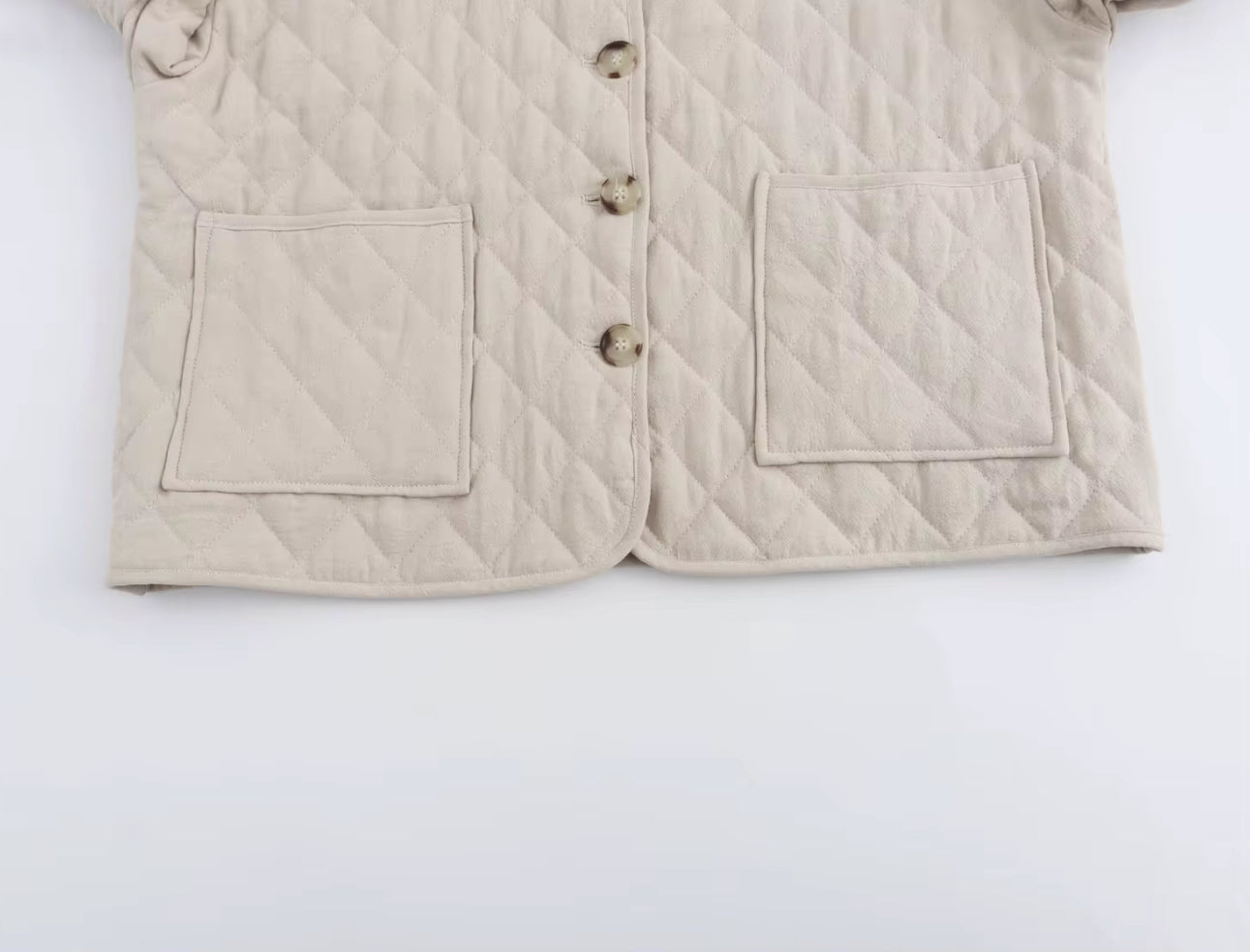 VESTE REMBOURRÉE EFFET LIN