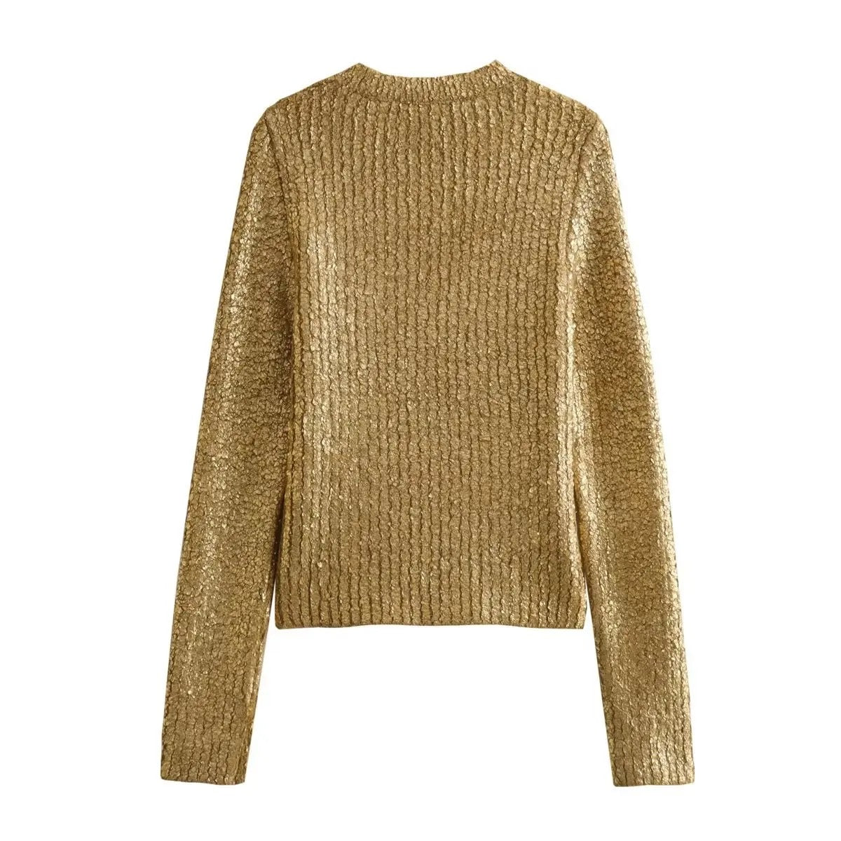 PULL LUREX BRILLANT À COL ROND