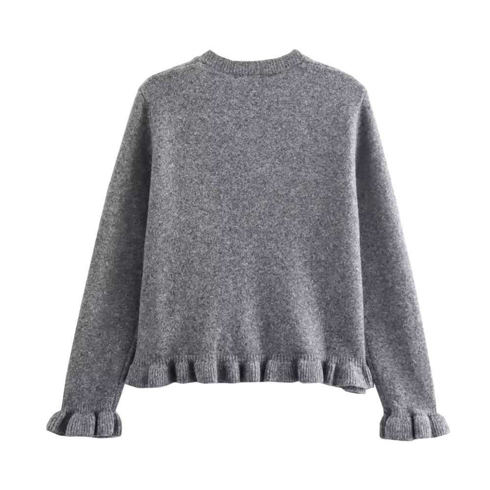 VESTE BOUTONNÉE EN LAINE DOUCE